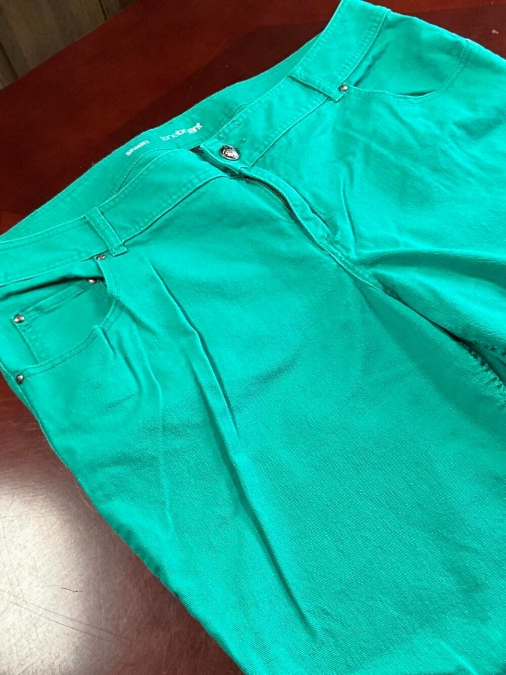 Womens Lane Bryant Plus Size Teal Skinny MidRise Business Pants (Size 22)